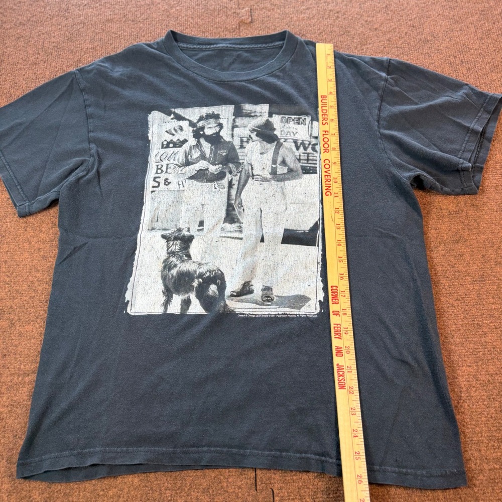 Cheech & Chong Up In Smoke Movie Graphic T-Shirt Mens Large Black Faded Vintage - Picture 4 of 7